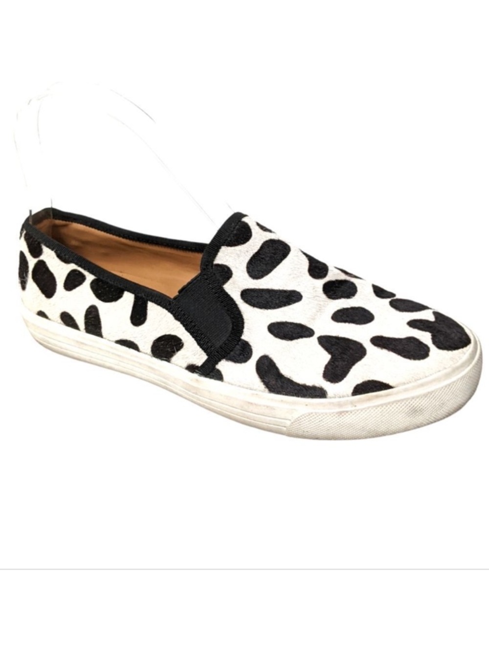 J. CREW Calf Hair Snow Leopard Animal Print Sneakers 7